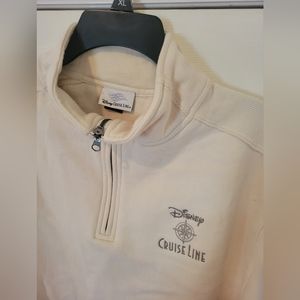 Disney Cruise Line 3/4 zip Sweatshirt Off White